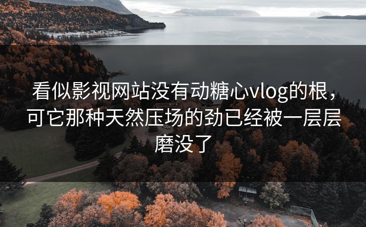 看似影视网站没有动糖心vlog的根，可它那种天然压场的劲已经被一层层磨没了